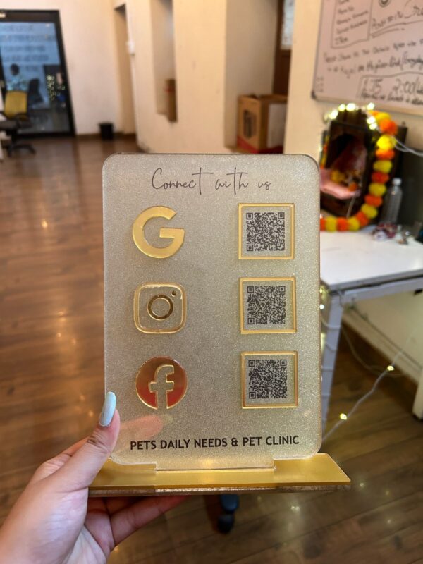 TapIndiaa 3-in-1 QR Code Standee